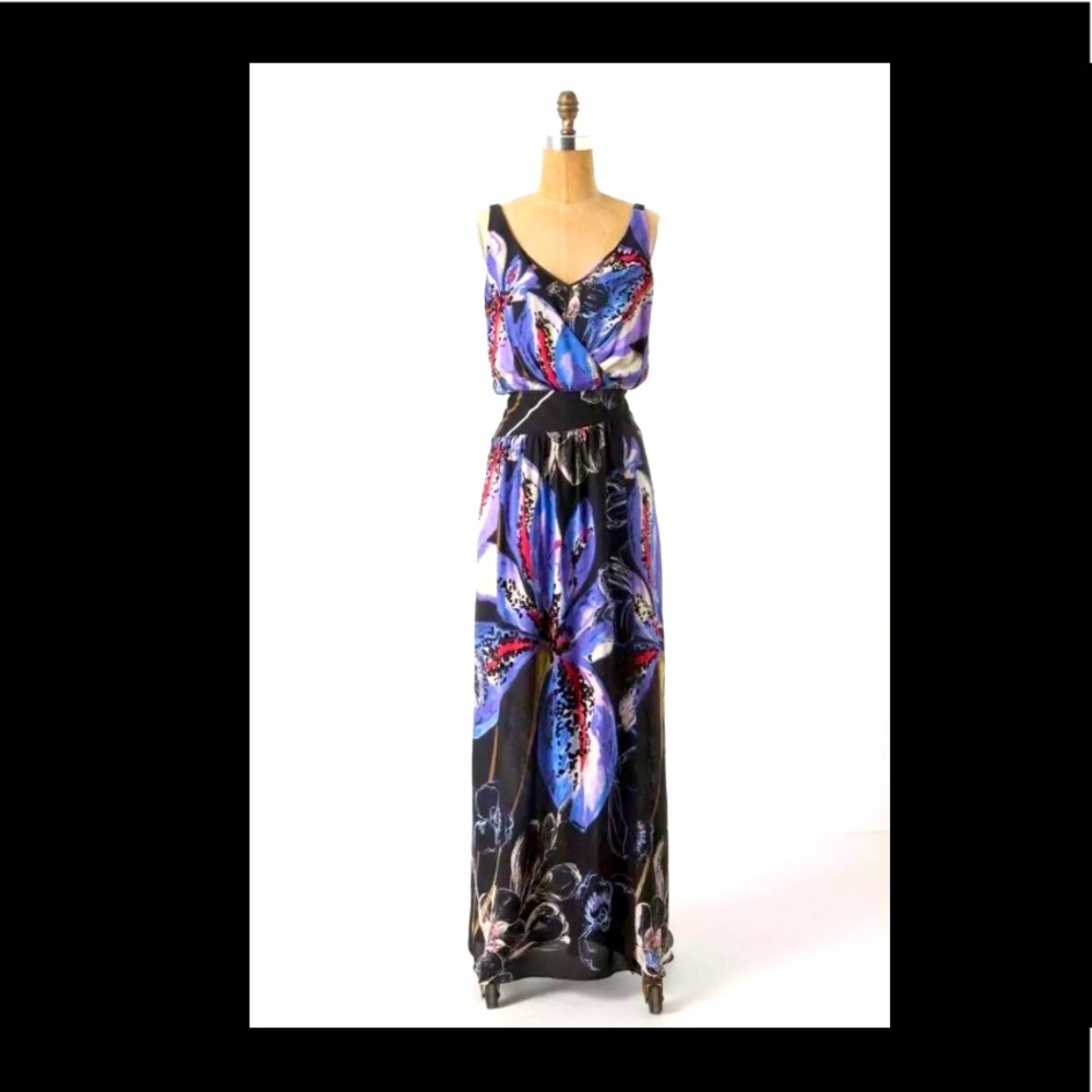 Leifsdottir Anthropologie Silk Maxi Dress